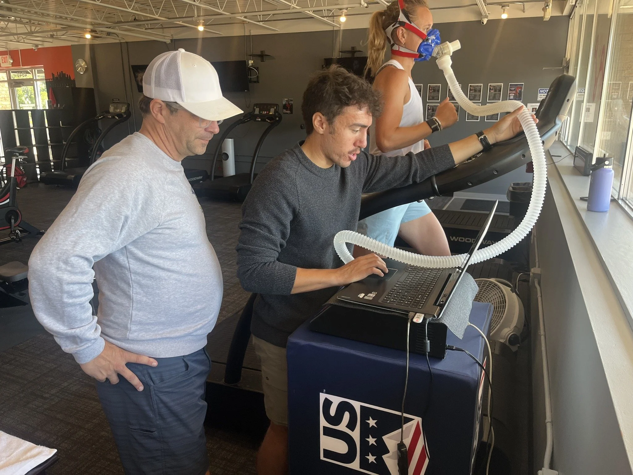 Alayna Sonnesyn undergoing a VO2 test